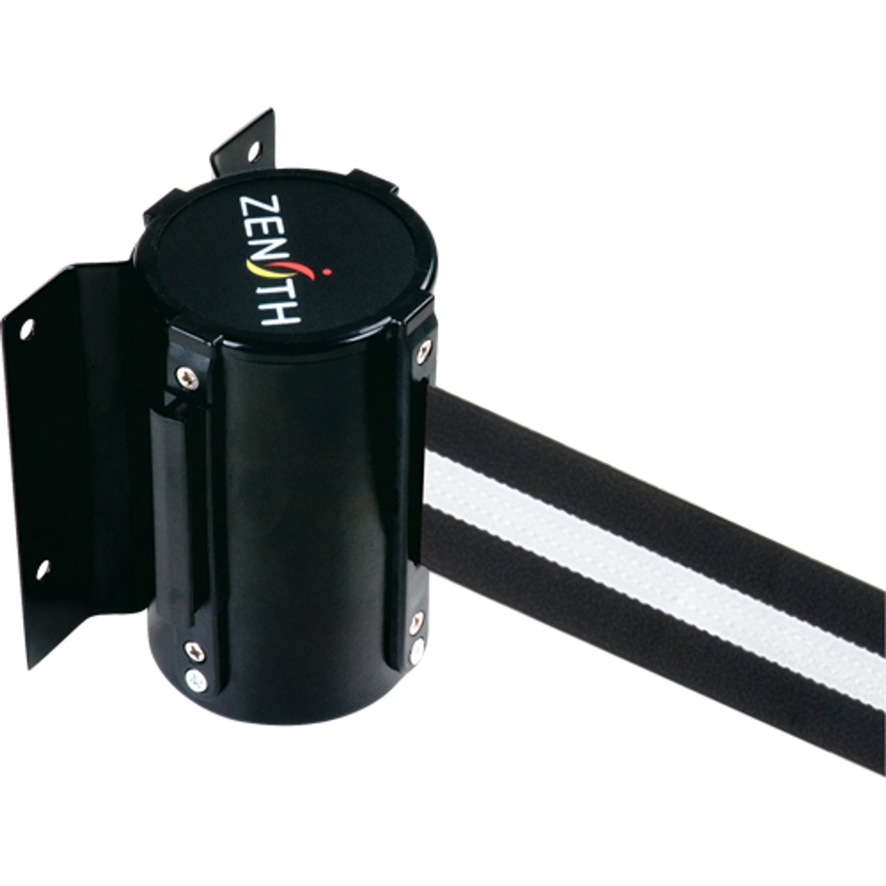 Barrières fixation murale acier vis 7' ruban Noir/Blanc