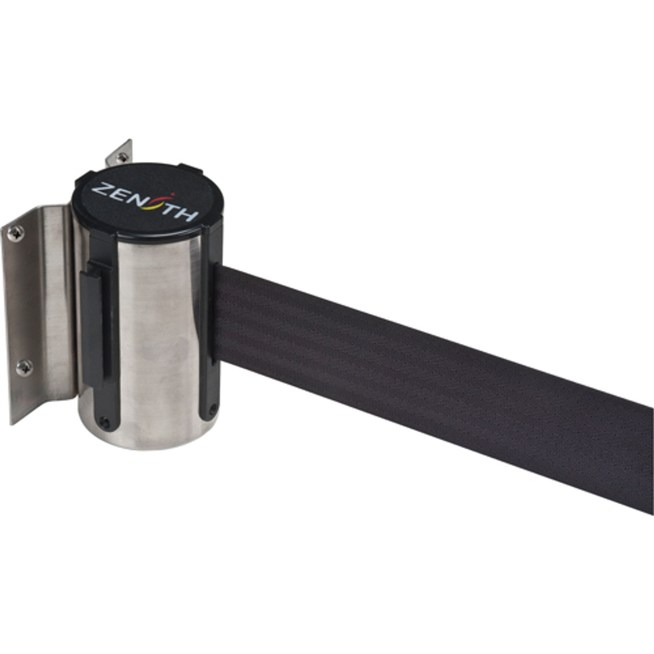 Barrière murale en acier à fixation par vis de 7 pieds avec ruban noir