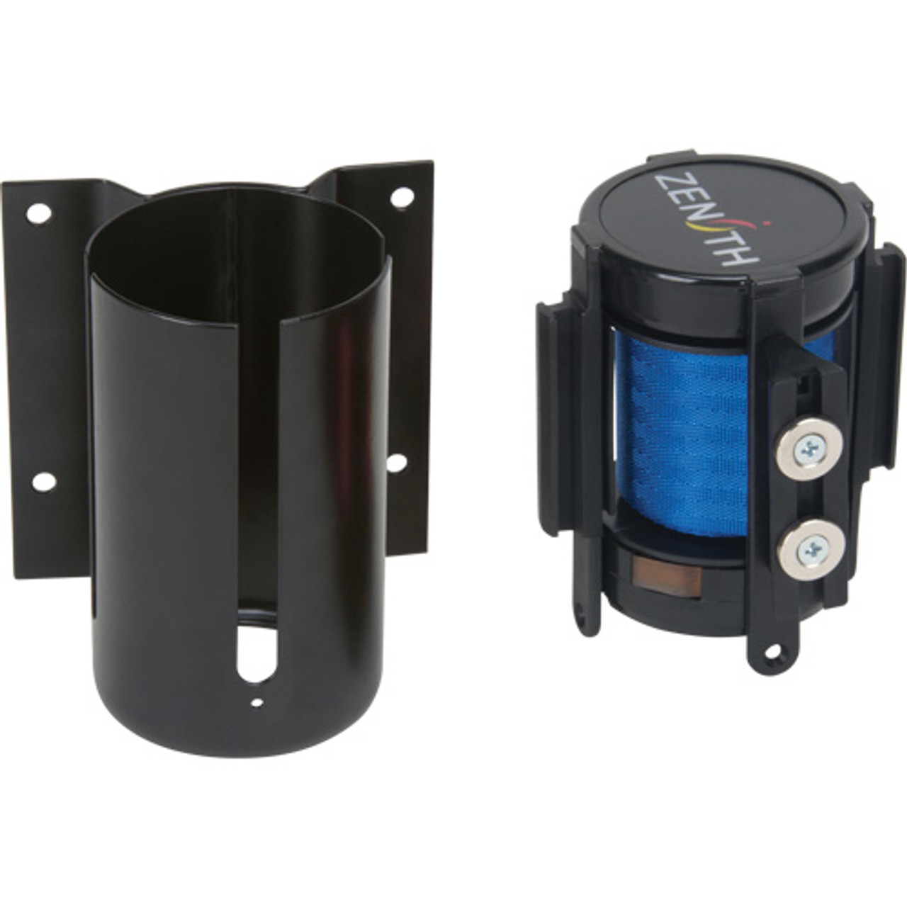 Barrière fixation murale ruban magnétique, Acier, Fixation vis, 7 pieds, Ruban Bleu