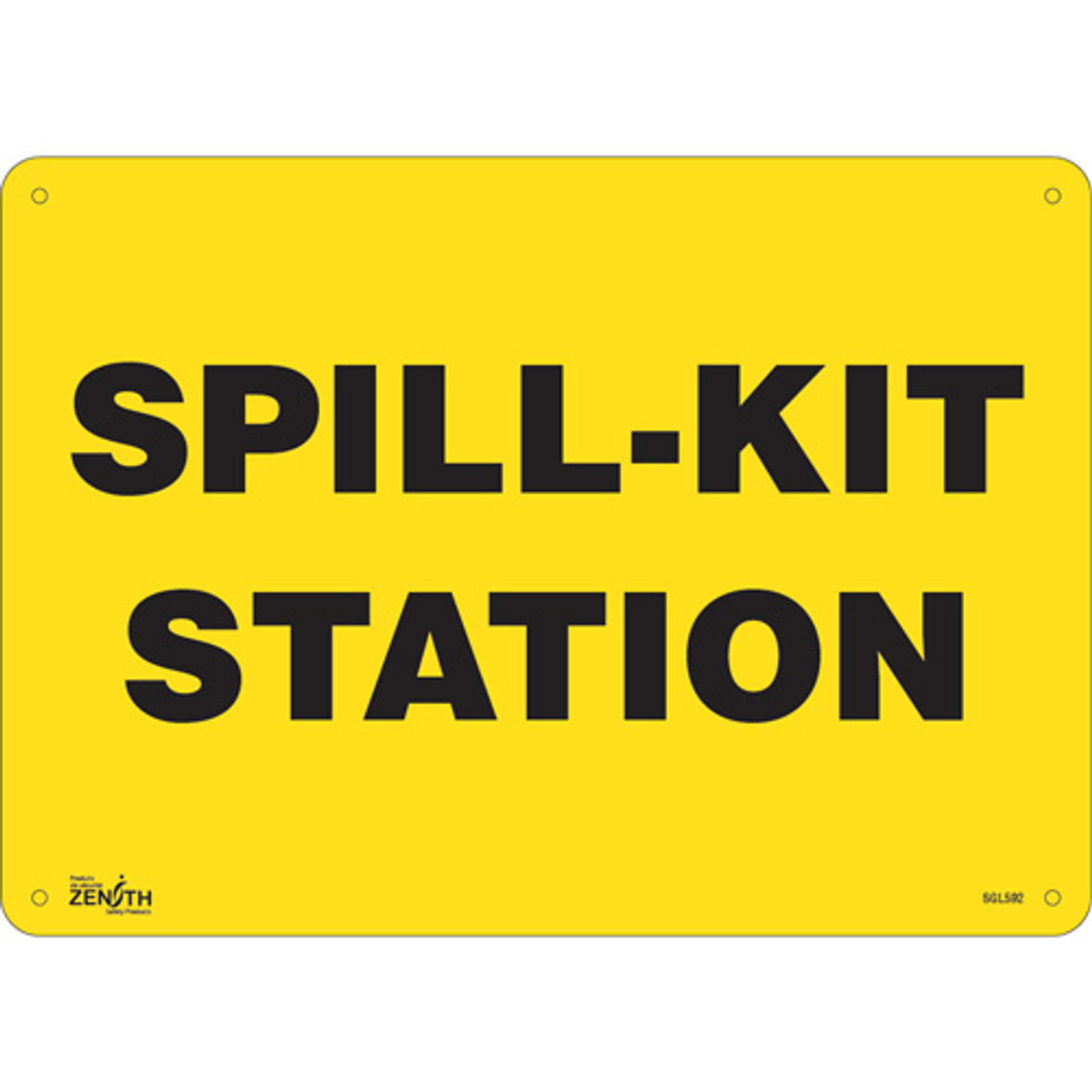 Station de kit d'urgence, 10" x 14", en aluminium, en anglais
