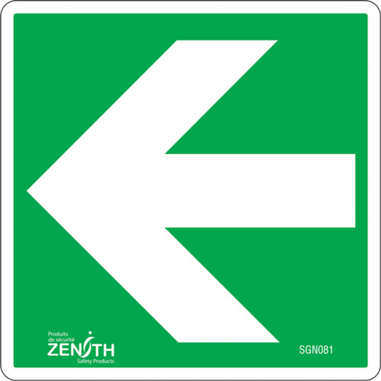 Enseigne sécurité CSA flèche 6x6 Vinyle Pictogramme