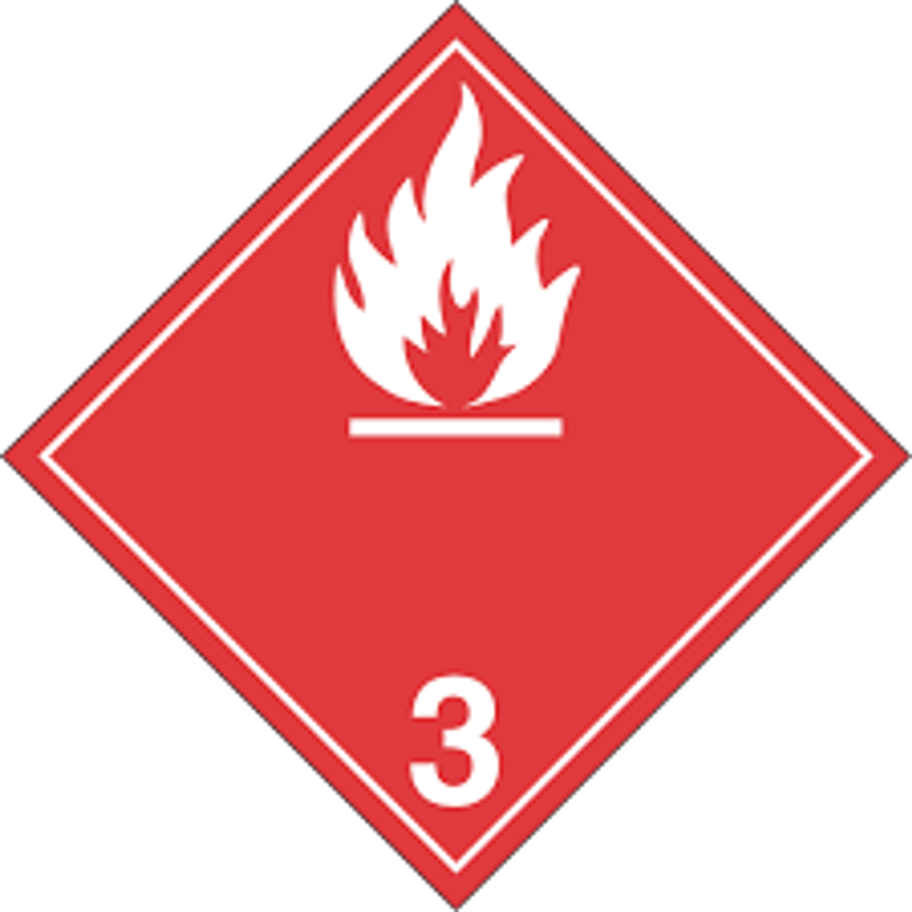 Plaque-étiquette liquides inflammables TMD, Carton