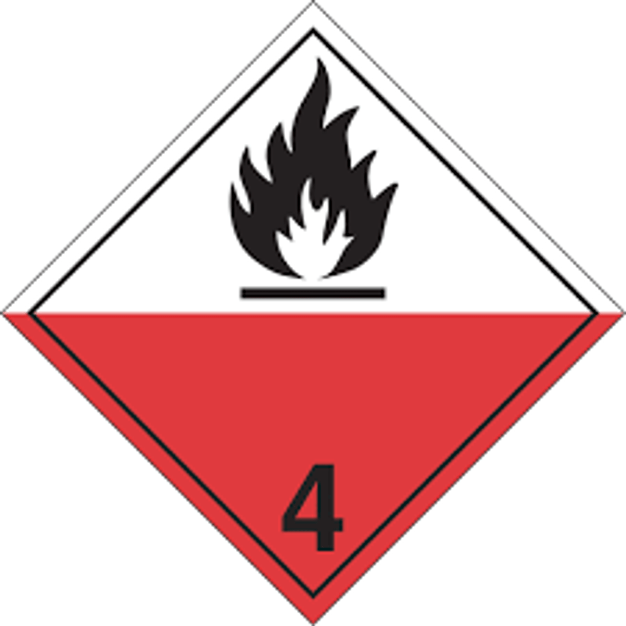 Plaque étiquette combustibles spontanés en vinyle TMD