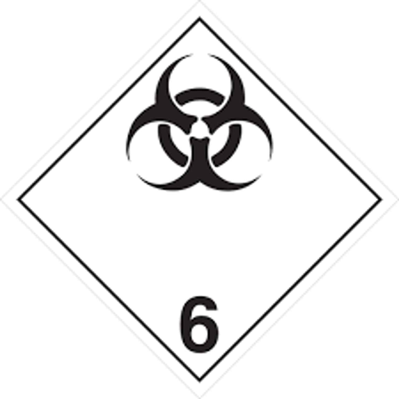 Plaque étiquette infectieuse en plastique
