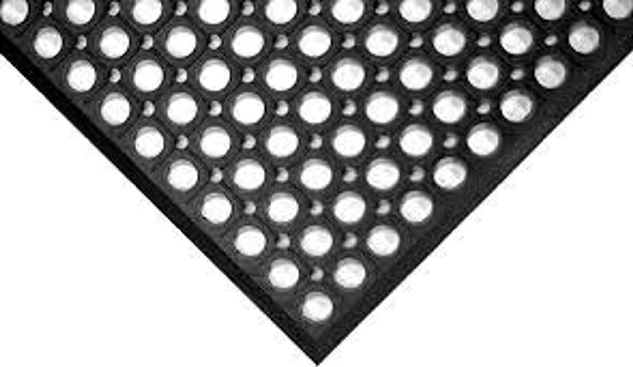 Tapis Workrite 474 Fentes 3x20x1/2 Noir Caoutchouc Naturel