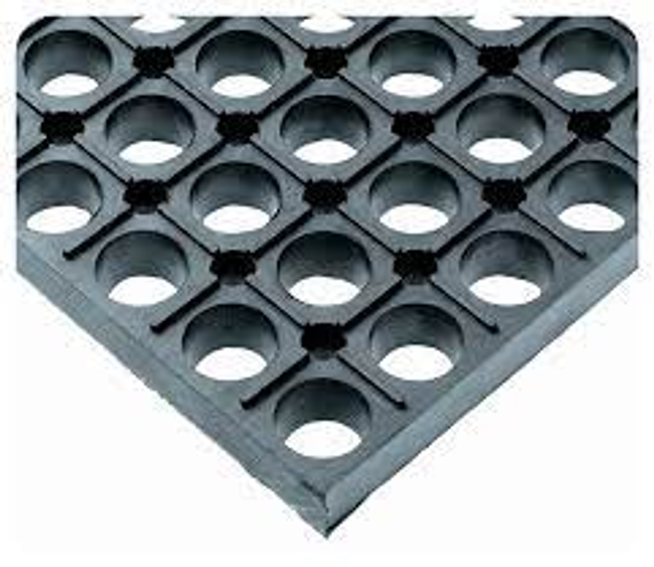 Tapis WorkSafe No 477, Fentes, 2' x 3' x 7/8", Noir, Caoutchouc naturel
