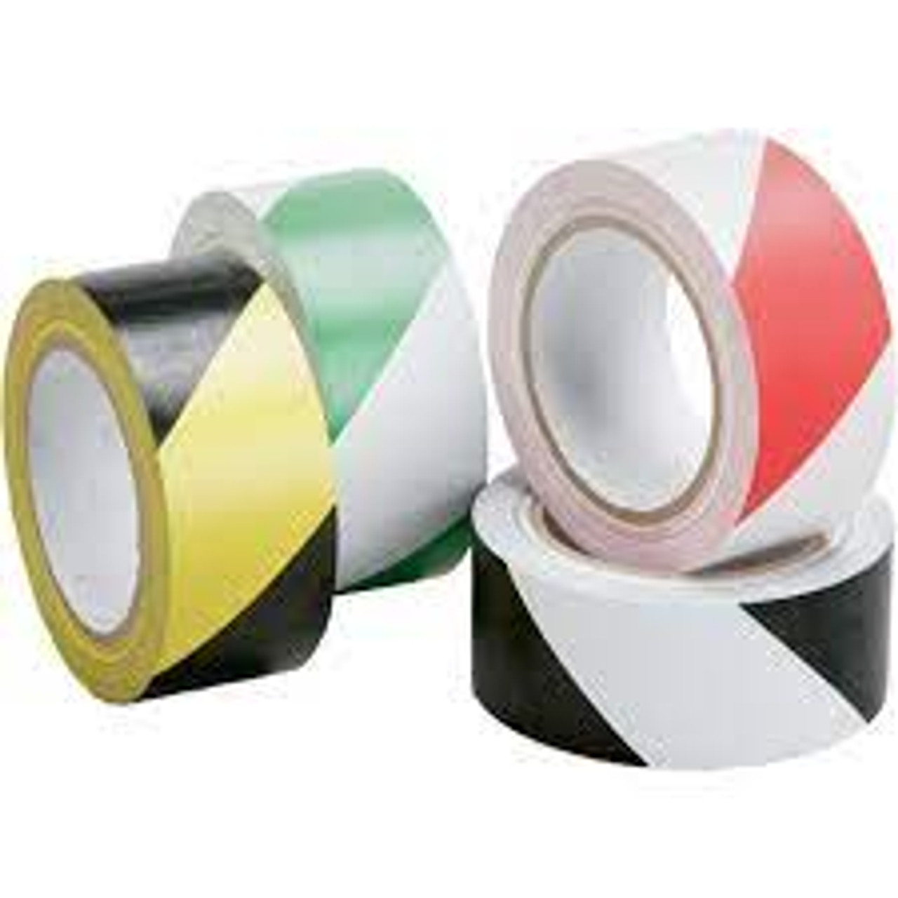 Rubans signalisation danger laminé 2" x 108' PVC Rouge blanc