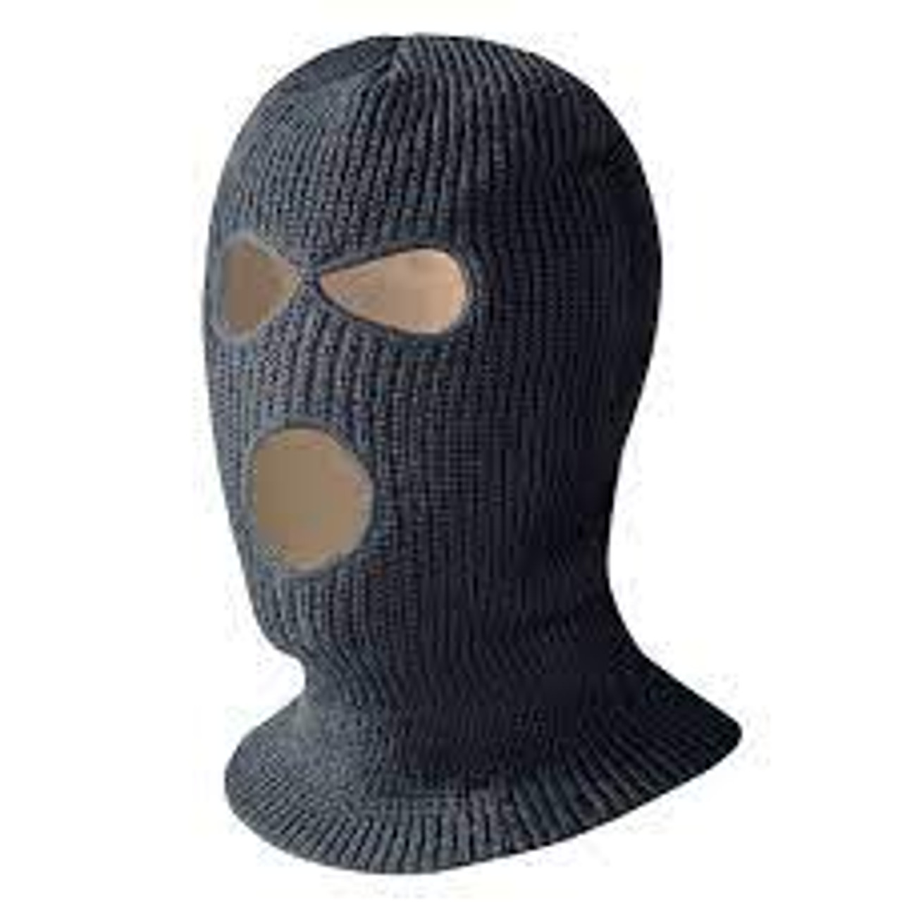 Cagoule doublée trois trous Noir