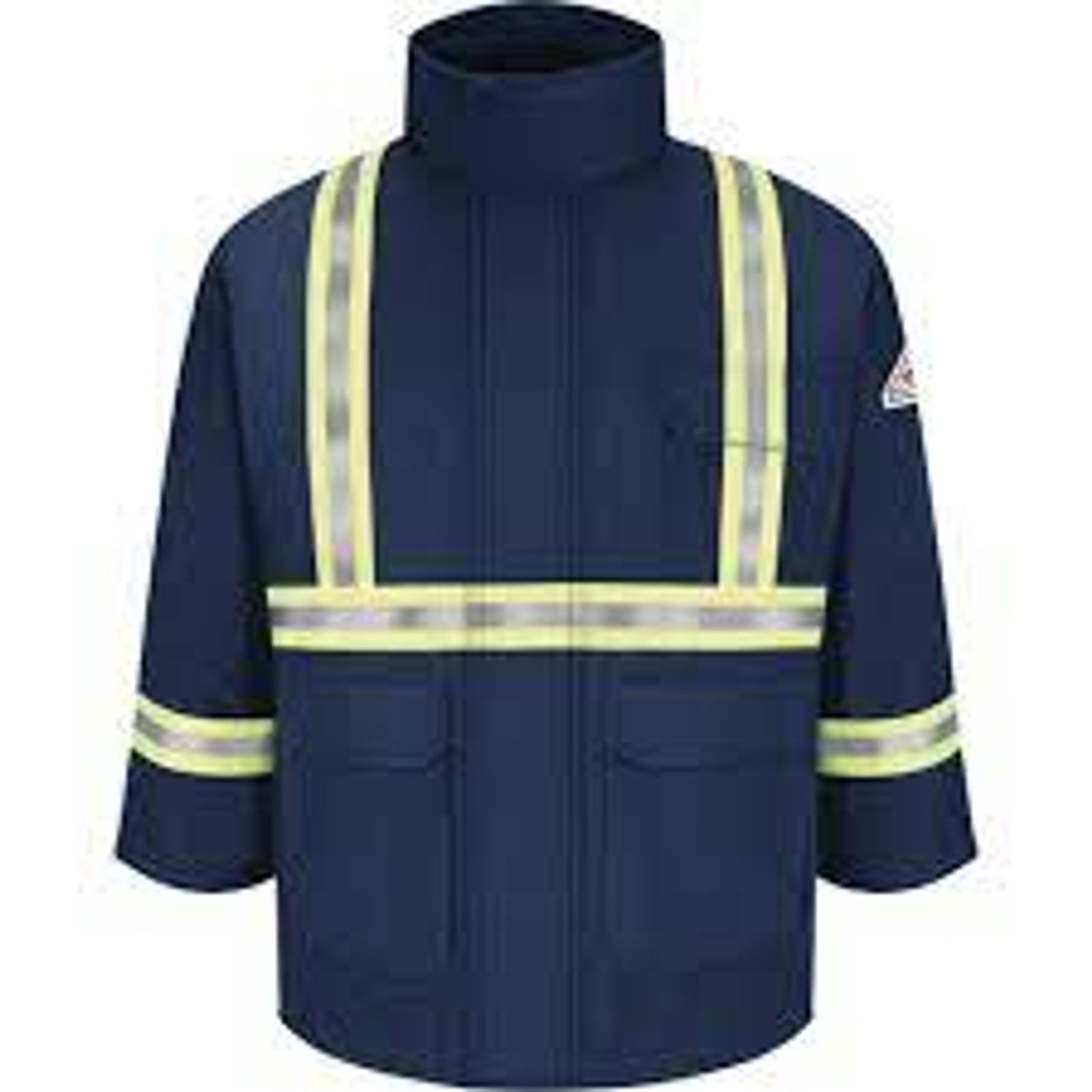 Parkas résistants flammes bandes réfléchissantes CSA Hommes Grand Bleu marine