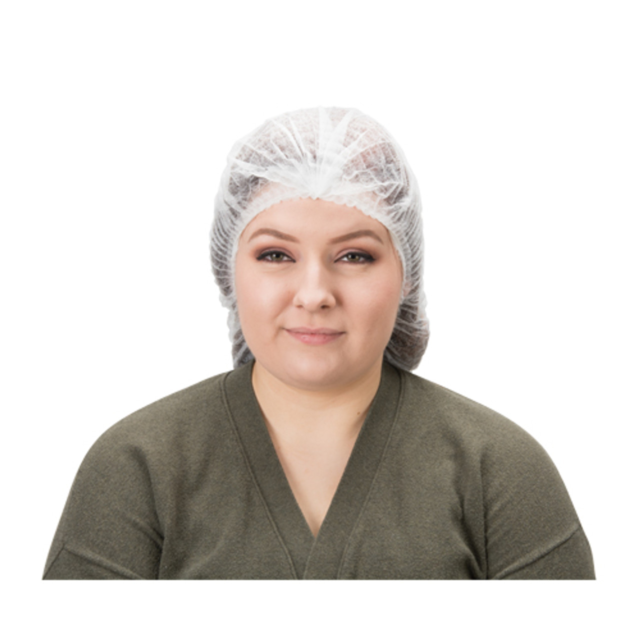 Bonnet plissé en polypropylène 24" blanc