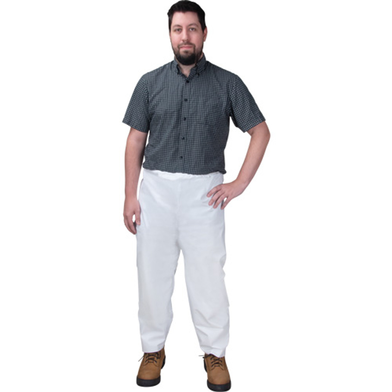 Pantalon jetable microporeux moyen blanc