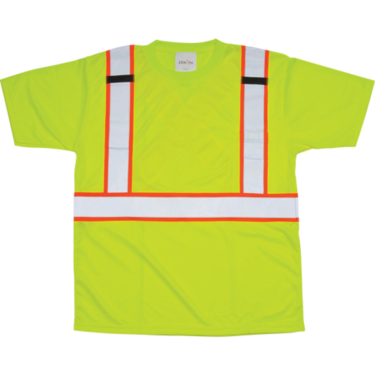 T-Shirts CSA Conformes, Polyester, Taille Grand, Jaune Lime Haute Visibilité