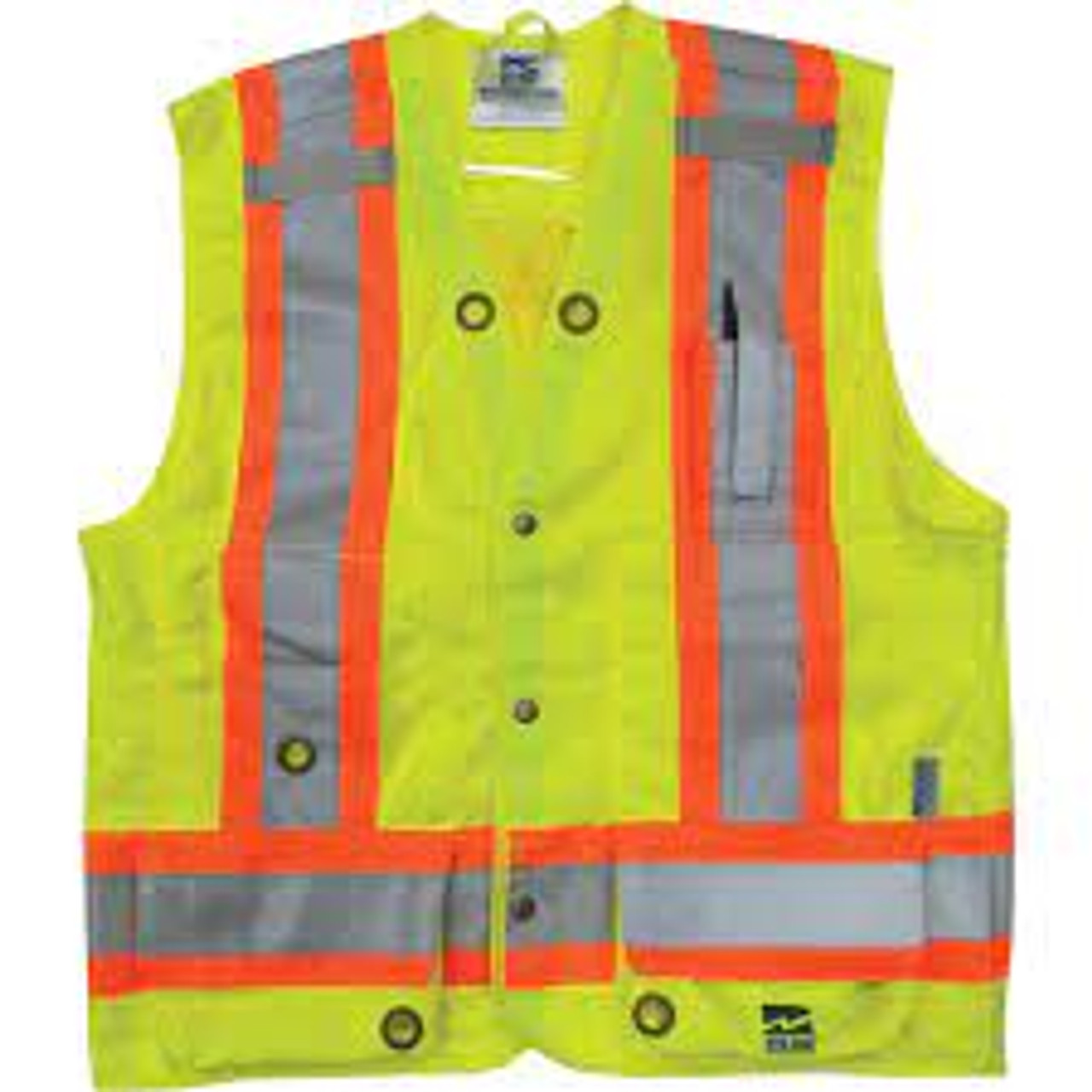 Veste sécurité arpenteur Jaune lime visibilité Petit Polyester CSA Z96 classe 2 niveau 2