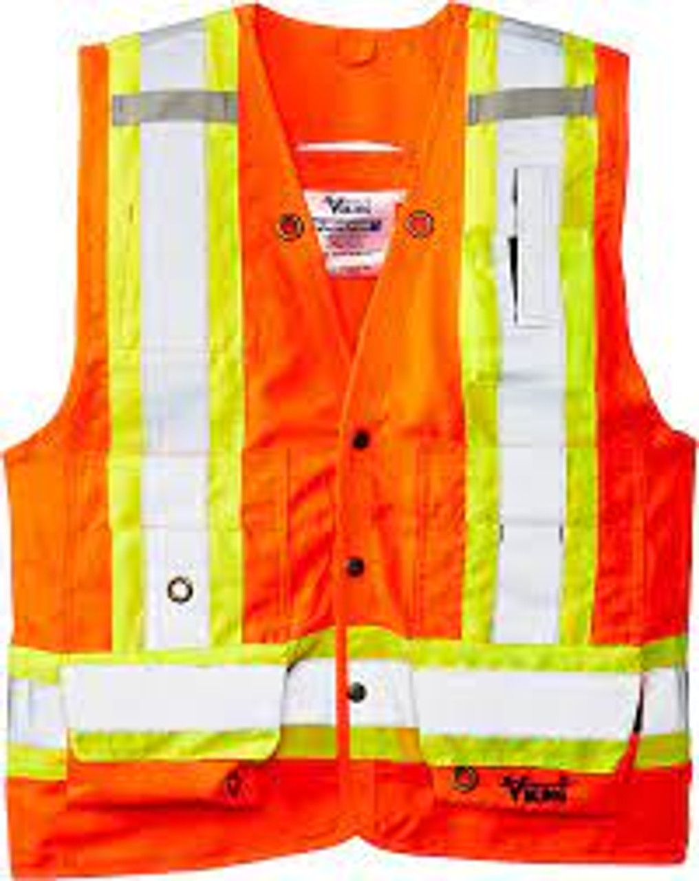 Veste sécurité arpenteur Orange haute visibilité T-Grand Polyester CSA Z96 classe 2 niveau 2