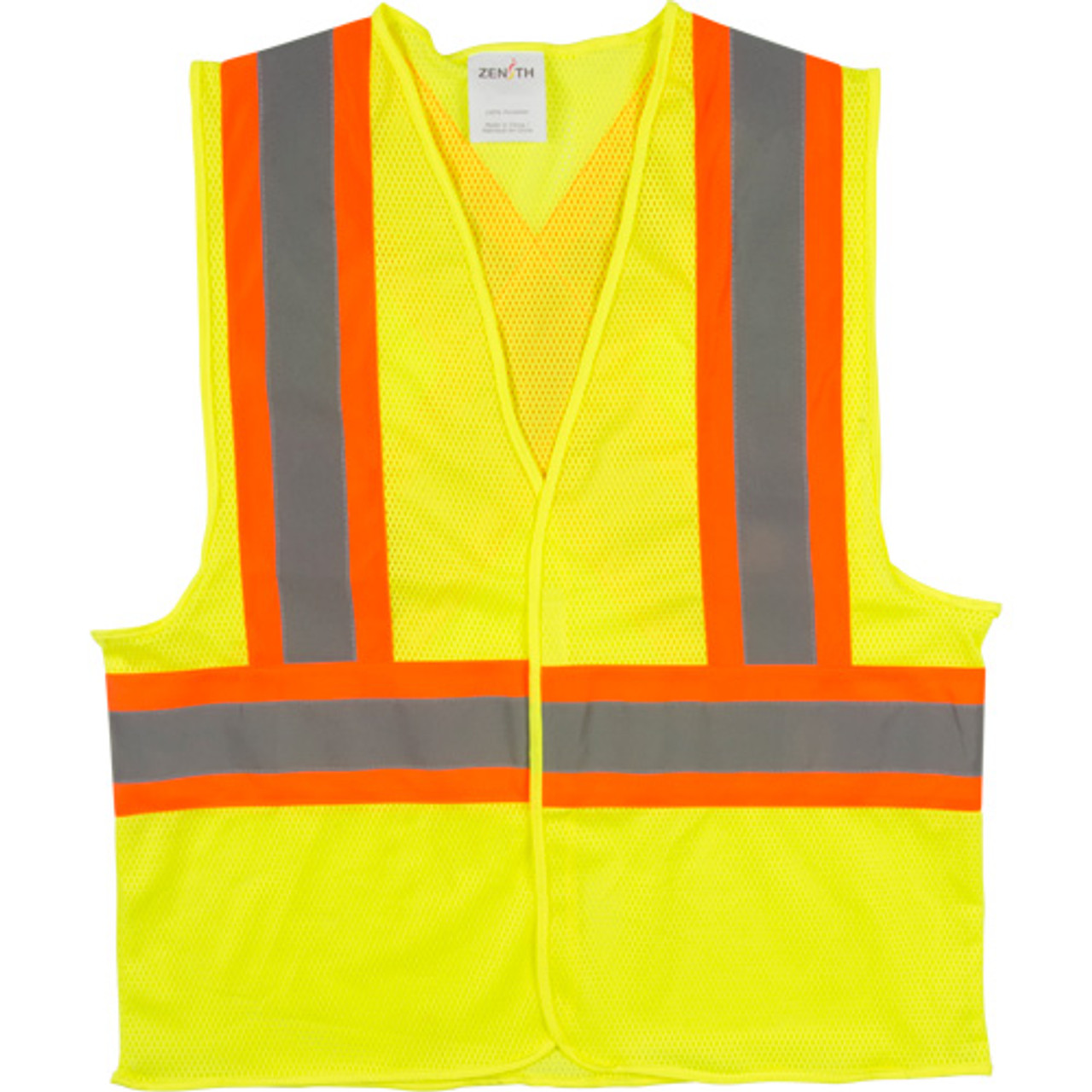 Veste sécurité circulation Jaune lime visibilité Grand Polyester CSA Z96 classe 2 niveau 2