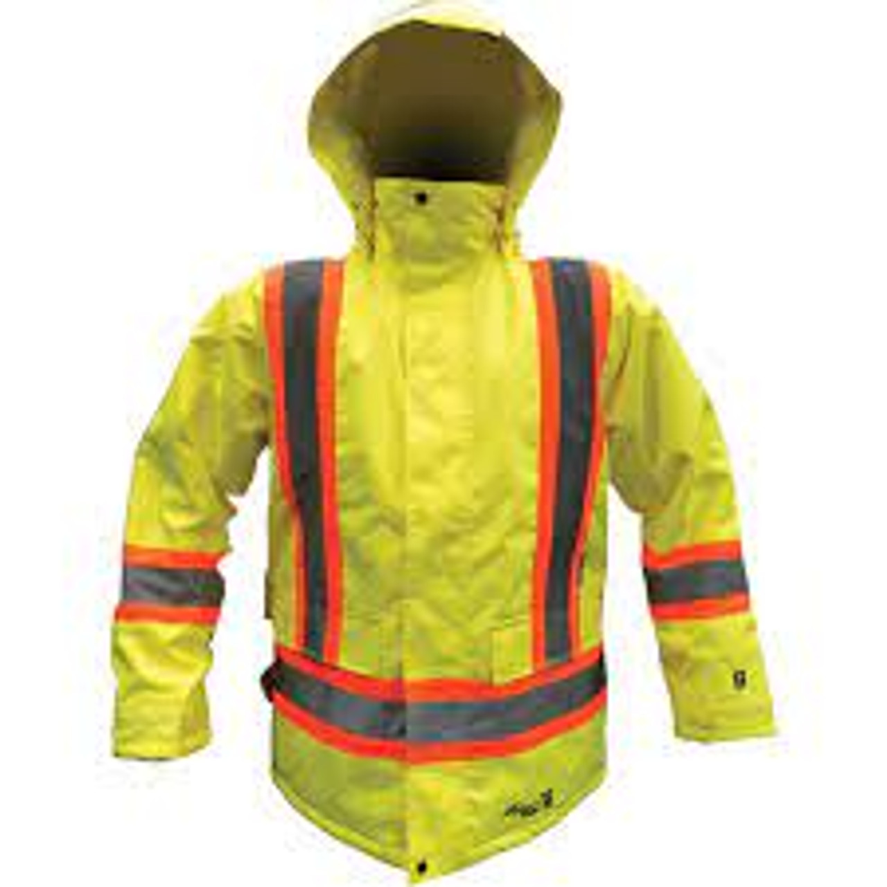 Parka sécurité Jaune lime visibilité 2T-Grand CSA Z96 classe 2 niveau 2