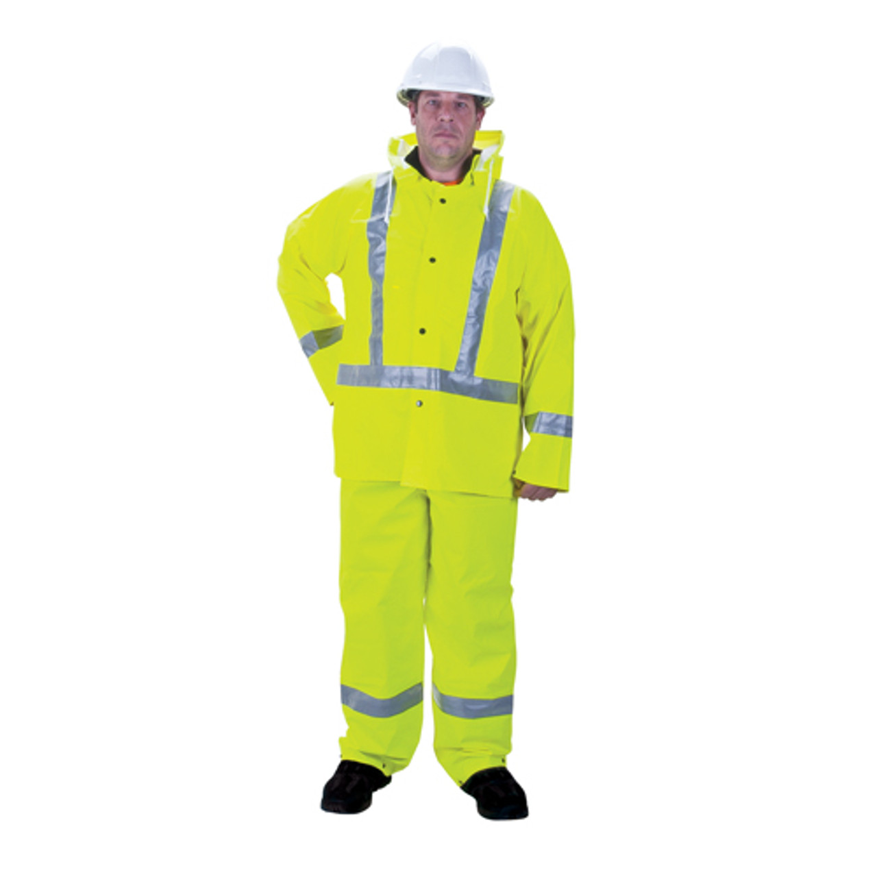 Imperméables circulation première qualité RZ900, Polyester, Moyen, Jaune lime haute visibilité