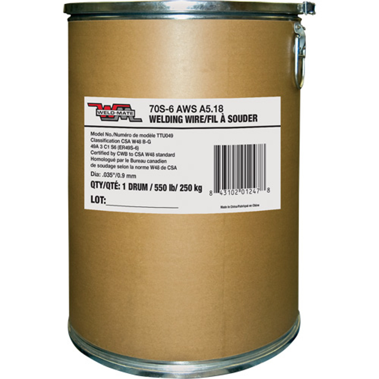 Fil soudure ER70S17, Acier carbone, 0,035"
