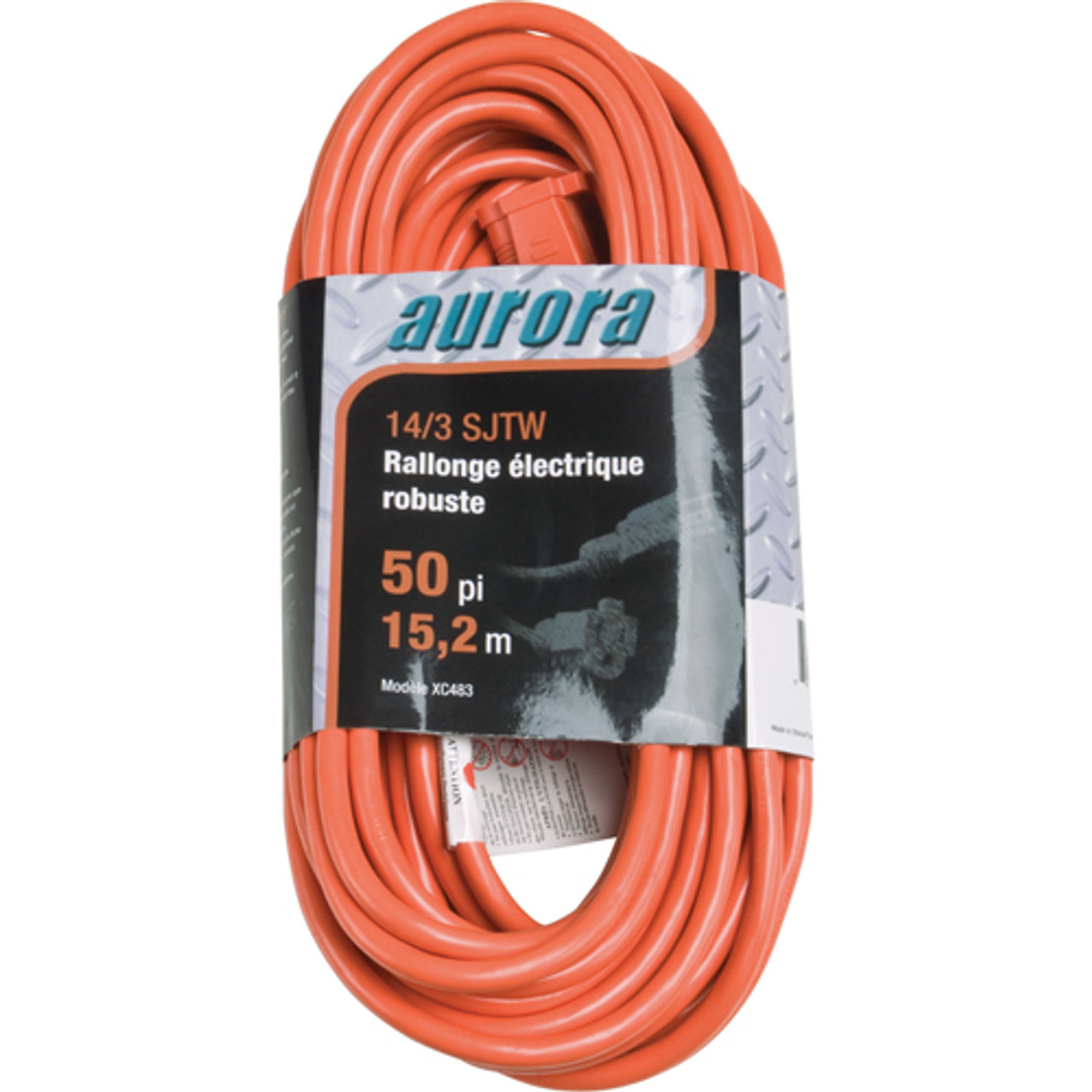 Cordon extérieur en vinyle SJTW AWG 14/3 15 A 50 pieds XC483