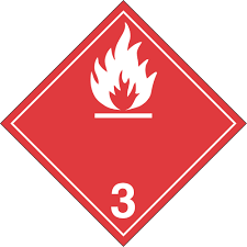 Plaque étiquette liquides inflammables TMD en plastique TT300SS