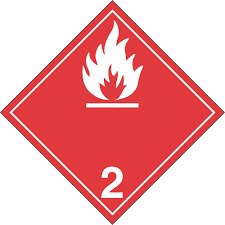 Plaque étiquette gaz inflammable en plastique TT210SS