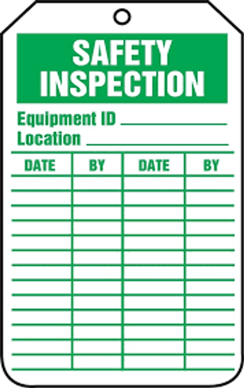 Étiquettes sécurité inspection contrôle équipement, Papier cartonné, 3-1/8" x 5-7/8" h, Anglais TRS315CTP