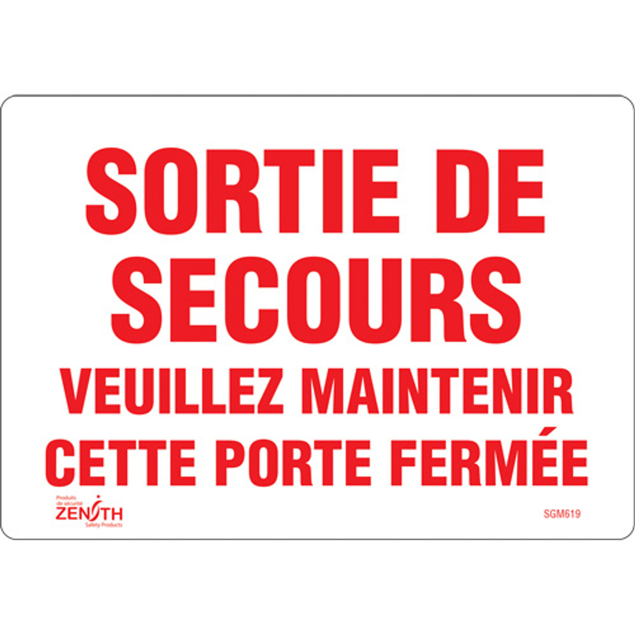 Sortie De Secours 7x10 Vinyle Français SGM619