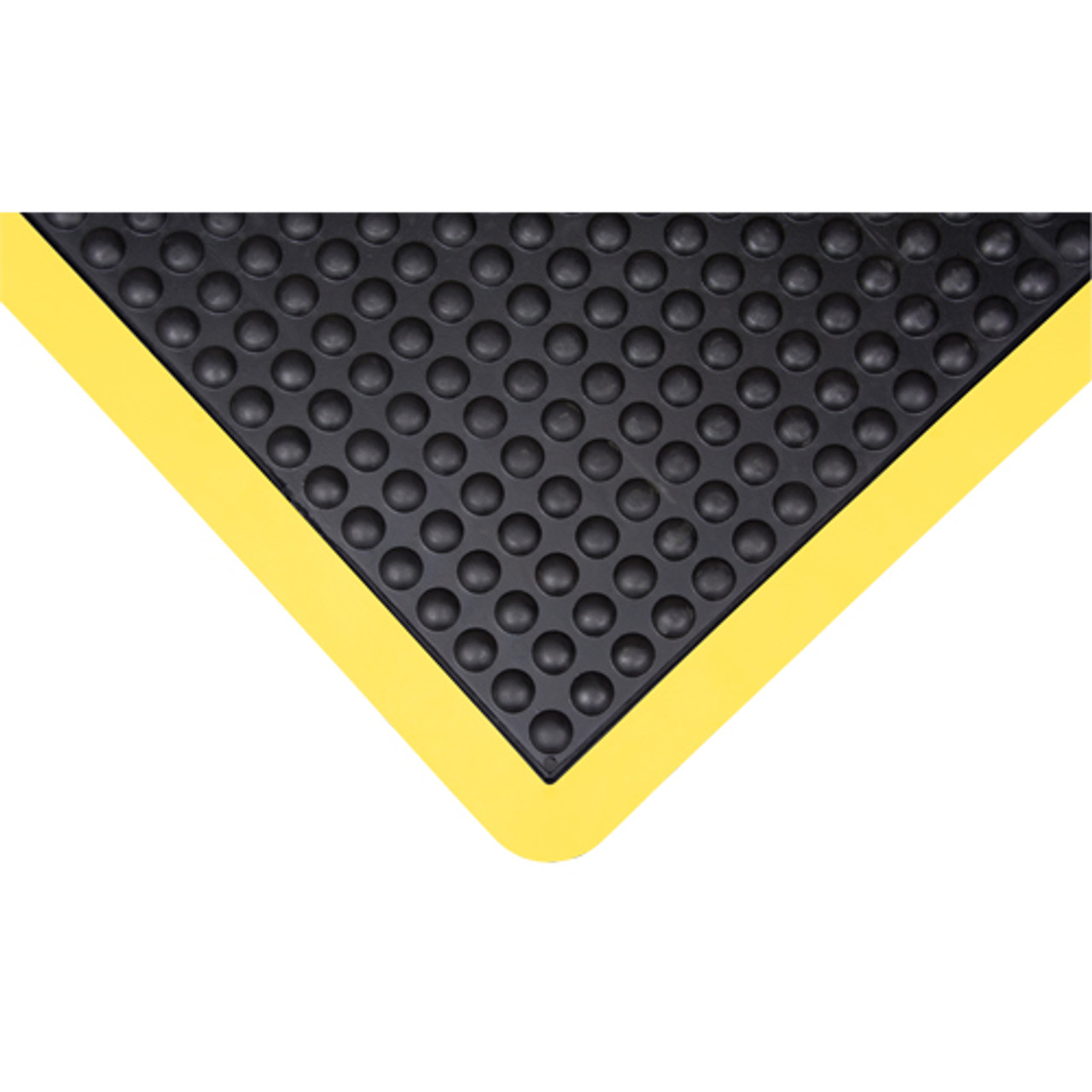 Tapis antifatigue à dômes 3x4x1/2 Noir Caoutchouc SDL862