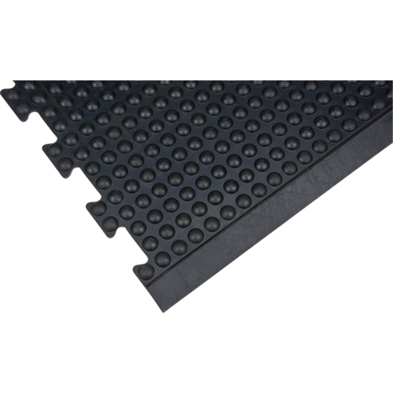 Tapis antifatigue à dômes 3x4x1/2 Noir Caoutchouc SDL860
