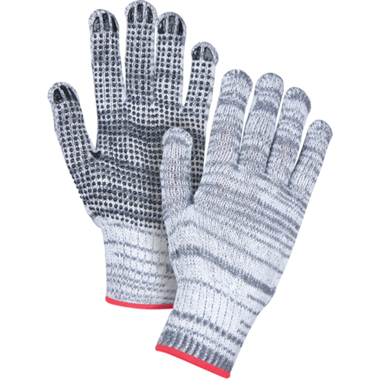 Gants pois poly/coton côté calibre 7 petit (Paquet de 12) SAM662