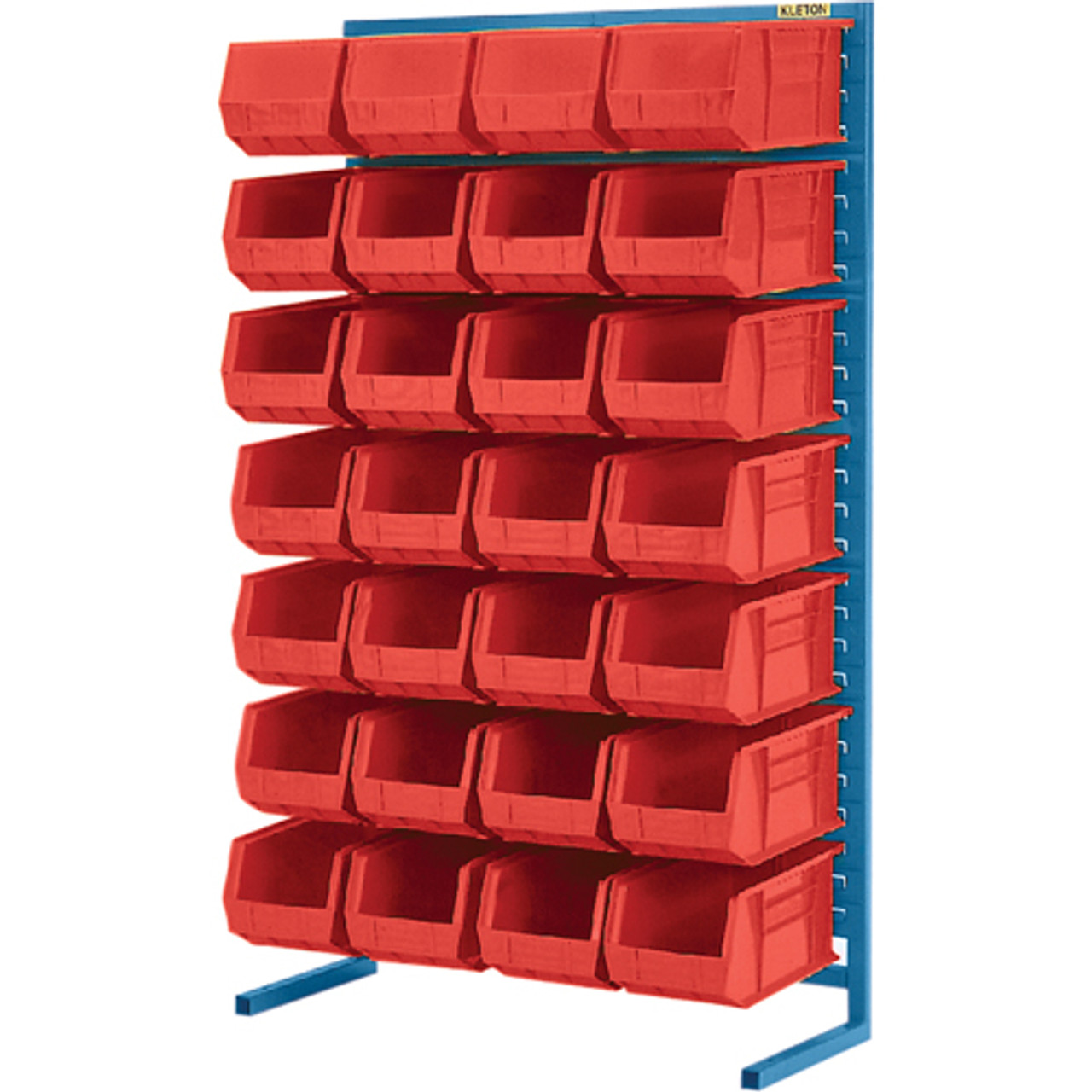 Supports fixes pour contenants - Un côté - Support & contenants, 36" x 12" x 61", 28 bacs CB655