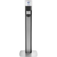 Support plancher argenté distributeur ES6 MessengerMC 7316-DS-SLV
