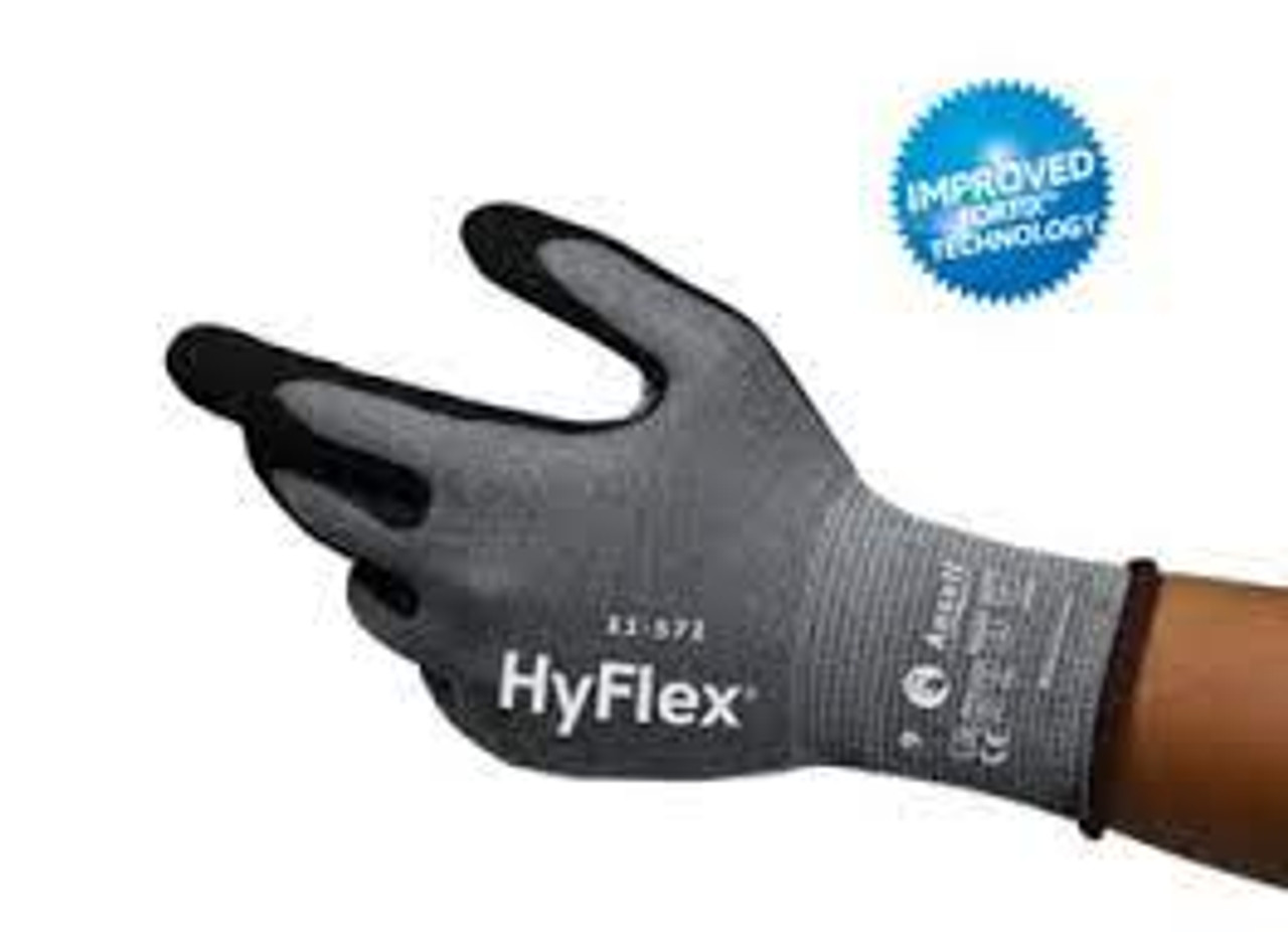 Gants anti-coupures HyFlexMD 11-571, Taille 9, Calibre 15, Revêtement Nitrile, Enveloppe en Nylon/PEHP/Spandex Pqt de 3 11571VP090