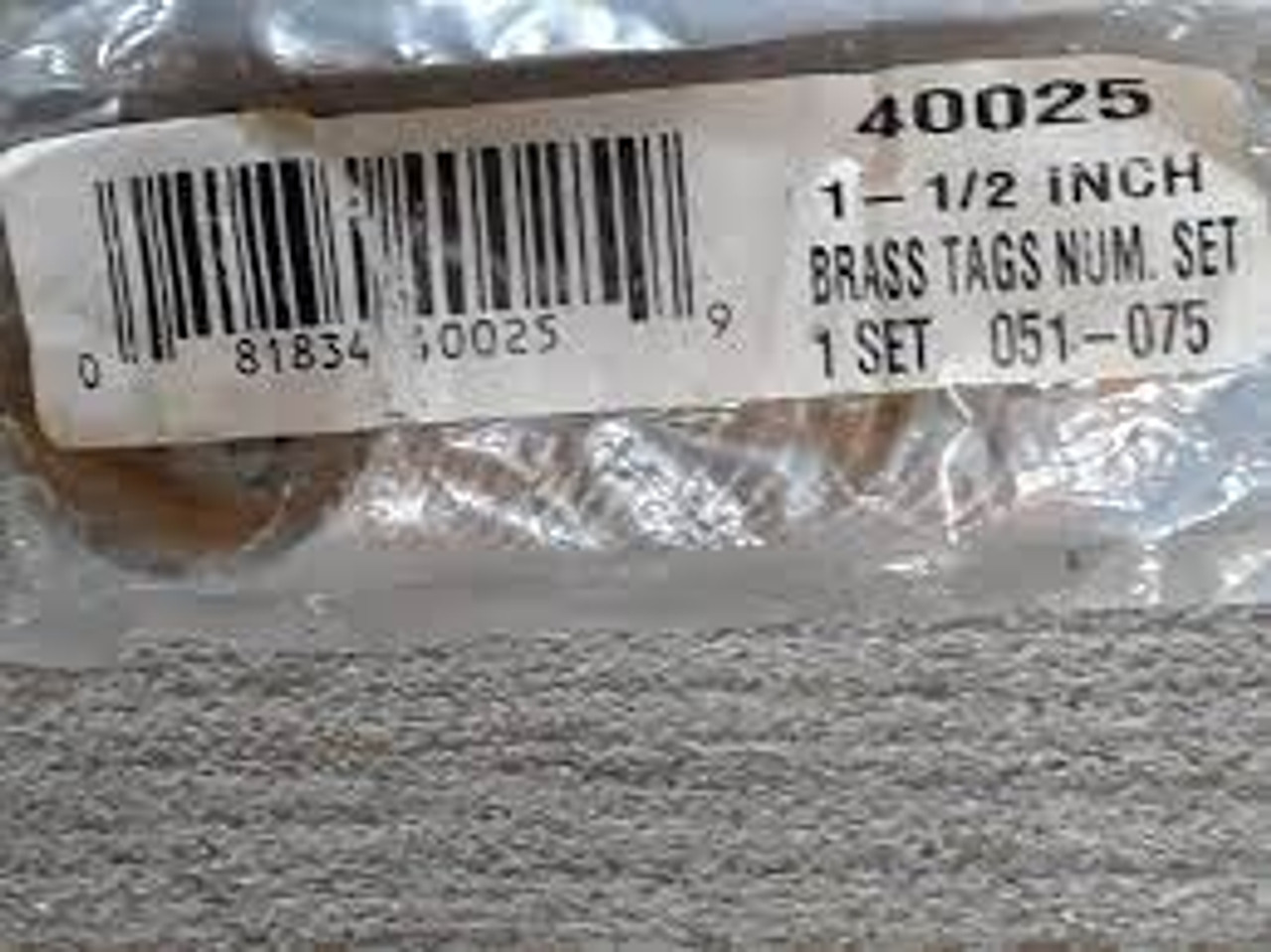 Étiquettes laiton numérotées 40025