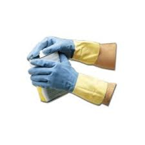 Gants NS53 Deux Tons Taille Moyen 8 13 pouces Néoprène Latex Caoutchouc Doublure Ouatée 28 mils Gants NS53 Deux Tons Taille Moyen 8 13 pouces Néoprène Latex Caoutchouc Doublure Ouatée 28 mils