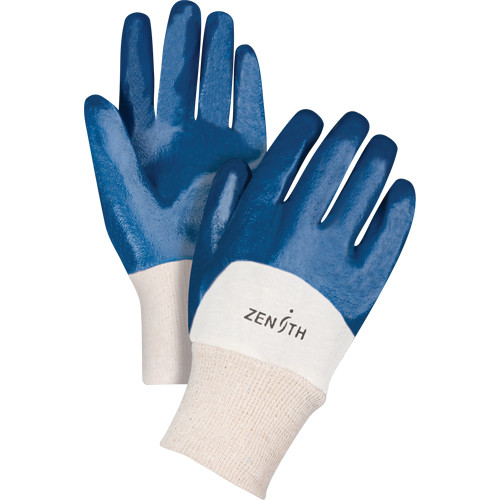 Gants doublure interlock poids moyen 9/Grand revêtement Nitrile enveloppe coton