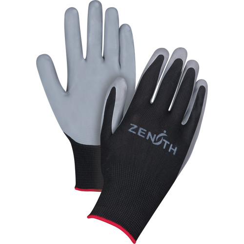 Gants noirs enduits, taille 11/2T, revêtement en nitrile, calibre 13, enveloppe en polyester