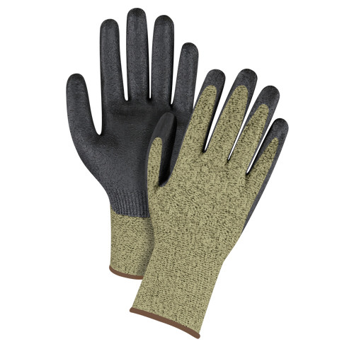 Gants enduits Grand 9 Calibre 13 Revêtement Mousse nitrile Enveloppe Aramide ASTM ANSI niveau A6