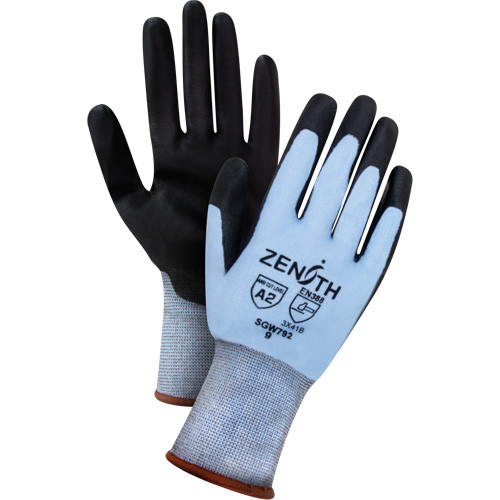 Gants enduits Taille Petit Calibre 18 Revêtement Polyuréthane Enveloppe PEHP ASTM ANSI niveau A2 EN 388 niveau B Gants enduits Taille Petit Calibre 18 Revêtement Polyuréthane Enveloppe PEHP ASTM ANSI niveau A2 EN 388 niveau B