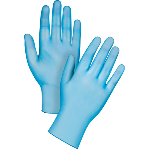 Gants jetables Moyen Vinyle 4,5 mils Sans poudre Bleu Classe 2 Gants jetables Moyen Vinyle 4,5 mils Sans poudre Bleu Classe 2
