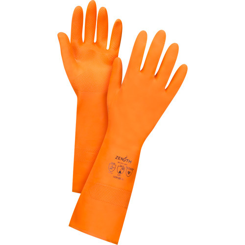 Gants chimiques résistants, Taille 9, 13" longueur, Latex, Doublure Ouatée, 28 mils Gants chimiques résistants, Taille 9, 13" longueur, Latex, Doublure Ouatée, 28 mils