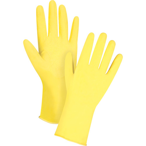 Gants chimiques résistants, Taille Moyen/8, Longueur 12", Caoutchouc latex, Doublure Ouatée, Épaisseur 15 mils Gants chimiques résistants, Taille Moyen/8, Longueur 12", Caoutchouc latex, Doublure Ouatée, Épaisseur 15 mils