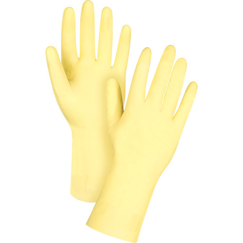 Gants chimiques résistants, Taille Petit/7, 12" longueur, Caoutchouc latex, Doublure Ouatée, 18 mils Gants chimiques résistants, Taille Petit/7, 12" longueur, Caoutchouc latex, Doublure Ouatée, 18 mils