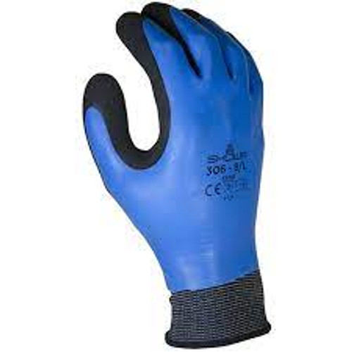 Gants 306 Showa, Taille 6, Revêtement en latex de caoutchouc, Calibre 13, Enveloppe en nylon Gants 306 Showa, Taille 6, Revêtement en latex de caoutchouc, Calibre 13, Enveloppe en nylon