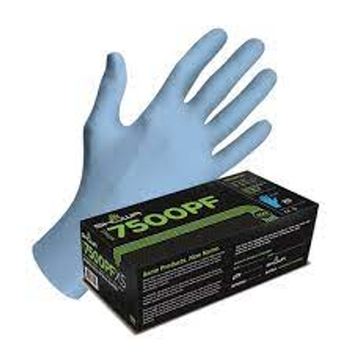 Gants N-Dex 7500PF, Taille Petit, Matière Nitrile, Épaisseur 4 mils, Sans poudre, Couleur Bleu Gants N-Dex 7500PF, Taille Petit, Matière Nitrile, Épaisseur 4 mils, Sans poudre, Couleur Bleu