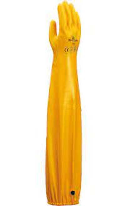 Gants chimiques résistants, Grand/9, 26" lo, Nitrile, 30 mils