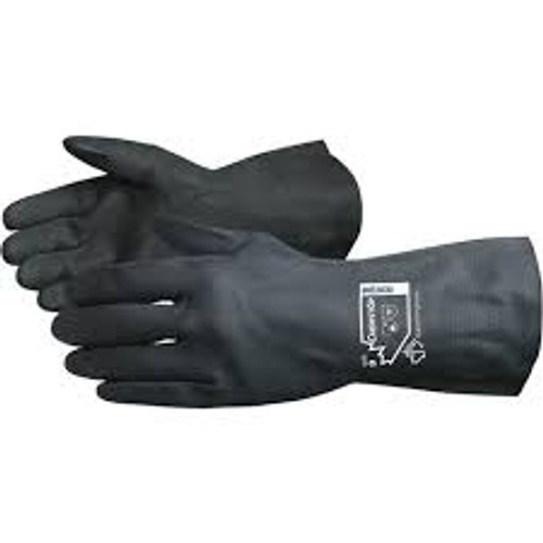 Gants résistants aux produits chimiques ChemstopMC, Taille 8, 12" lo, Néoprène, Doublure Ouatée, 30 mils Gants résistants aux produits chimiques ChemstopMC, Taille 8, 12" lo, Néoprène, Doublure Ouatée, 30 mils