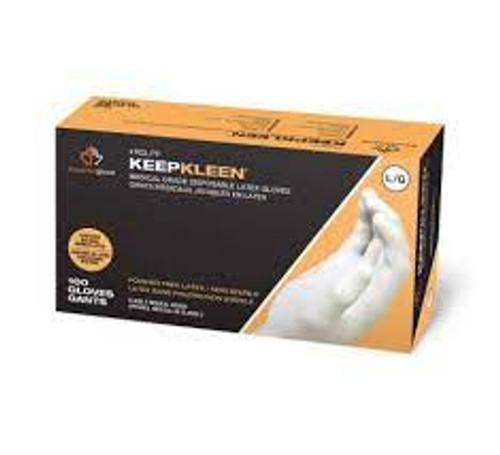 Gants jetables examen médical KeepKleenMD Grand Latex 5 mils Sans poudre Blanc Classe 2 Gants jetables examen médical KeepKleenMD Grand Latex 5 mils Sans poudre Blanc Classe 2