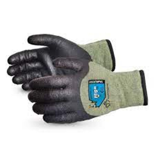 Gants coupures Emerald CX, Taille 2T-Grand/11, Calibre 13, Revêtement PVC, Enveloppe Acier inoxydable/Kevlar, EN 388 niveau 4