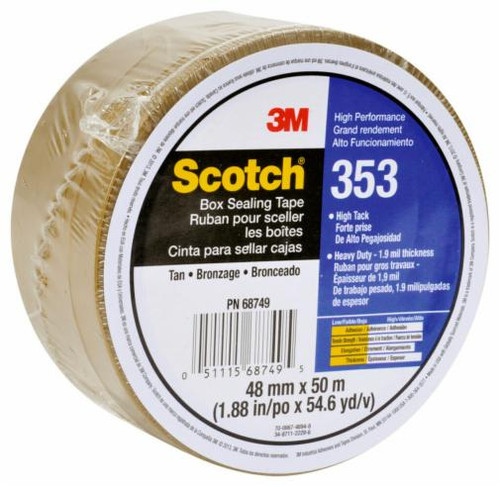 Ruban scellage boîtes ScotchMD Acrylique 1,9 mils 48 mm (2") x 50 m (164') Ruban scellage boîtes ScotchMD Acrylique 1,9 mils 48 mm (2") x 50 m (164')